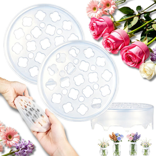 (2 PCS, -) Silicone Bloemschikgrid - 2 Stuks, Herbruikbaar