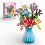 Ensemble créatif de construction de bouquet de fleurs Zuanma 109-4 + VASE 1