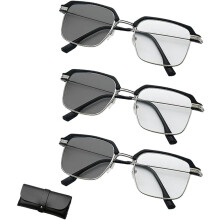 (Silver 3pcs, -) Slimme Zoom Leesbril - Progressief, Multifocus