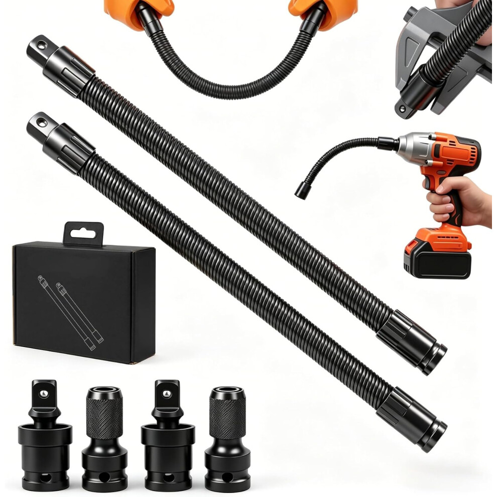 (2 Pcs 250Mm, -) 1/2 Flexible Shaft Extension, 2 Pcs 350Mm Reach Bar 5437706684237