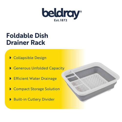 Beldray Beldray Collapsible Dish Drainer  With Cutlery Divider Foldable For Compact