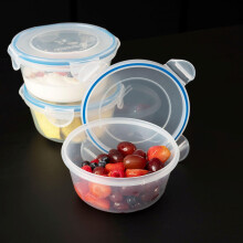 Addis Clip Tight Food Storage Containers 300 ml Round Pack Of 3 Airtight Co