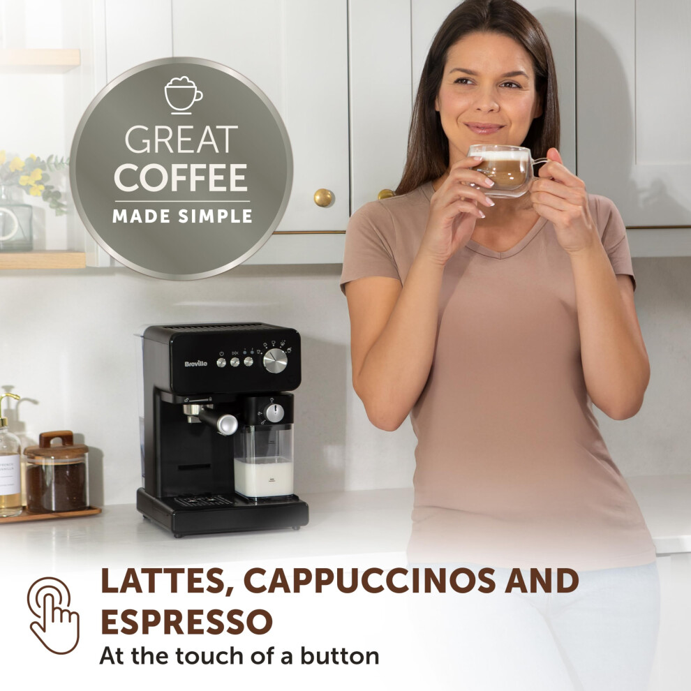 Breville Prima Latte Onetouch Espresso Maker Auto Milk Frother Coffee Mac