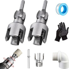 (2pcs-3/4inch, -) Nástroj na závitování vodovodních trubek 4 v 1, sada 3 závitníků na PVC