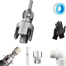 (1pc-1/2inch, -) Nástroj na závitování vodovodních trubek 4 v 1, sada 3 závitníků na PVC