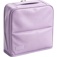 (1 PC Purple, M) Partitioned Cosmetic Bag, Waterproof Standup Makeup Organizer L