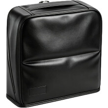 (1 PC Black, M) Partitioned Cosmetic Bag, Waterproof Standup Makeup Organizer L