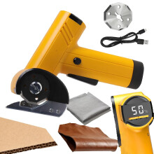 (one blade-yellow, -) Oplaadbare Karton Snijder - Geel, 2 Bladen