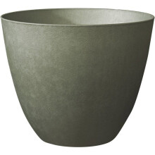 Runder Blumentopf Ø 50 cm - EDA - Element - 47,8 L - Entwässerungssystem - Innen / Außen - Ø 48,8 x H 38,4 cm - Khaki