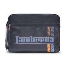 (One Size, Black) Lambretta Mens Racing Stripe Flight Crossbody Bag