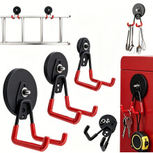 (3PCS Mixed, -) 3PCS S Heavy Duty Magnetic Double Claw Hook, J-Hook Tool