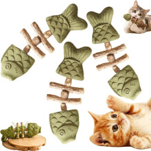 (3PCS Catnip Flavor, -) Juguete dental de hierba gatera 6 unidades, mezcla