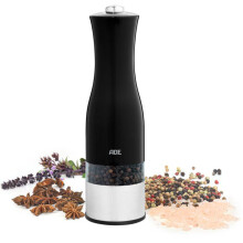 Moulin Poivre/Sel elektrisch - ADE - KÜCHENGERÄTE - Edelstahl/Kunststoff - H 22,5 cm - Inklusive 6 AAA-Batterien - Schwarz
