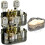(2pc-black, -) 2pc-white No-Drill Bathroom Suction Storage Box, Shower Shelf 1