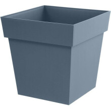 Quadratischer Blumentopf - Toskana - EDA - 39 x 39 x H. 39 cm - Innen / Außen - 38L - Jeansblau