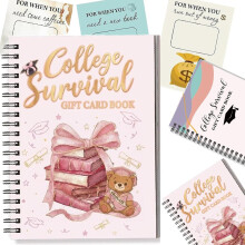 (2PCS-D, -) College Survival Gift Card Book, Graduation Money Organizer B
