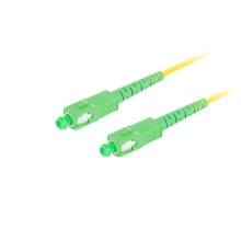 Cordon de brassage à fibre optique jaune Lanberg SM SC/APC-SC/APC SIMPLEX 3,0 mm LSZH G657A1 de 5 m