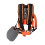 Universal Adjustable Padded Trimmer Shoulder Strap Double Shoulder Weed Eater Brush Harness for String Trimmer Orange 2