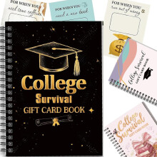 (1PC-B, -) College Survival Gift Card Book, Graduation Money Organizer B