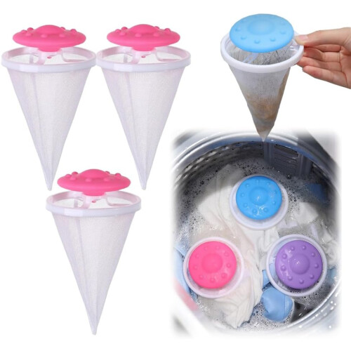 (Pink, -) 3 filets poils lavage, mix