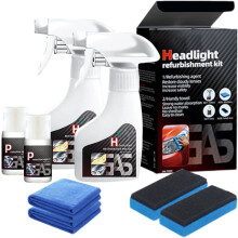 (2Set, -) 2025 Headlight Restoration Kit, Multifunctional Cleaner 1Set