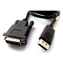 Câble adaptateur Unitek Y-5118BA DisplayPort - DVI-D mâle/mâle, 1,8 m