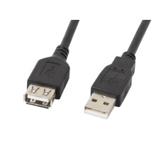 Lanberg AM-AF 3m USB 2.0 förlängningskabel svart