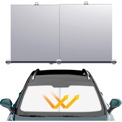 (1Set+4Side Windows, -) Parasol automático para coche 2025, 1 set