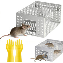 (1pc, -) Continuous Automatic Rat Trap, 2pcs Humane Stainless Steel
