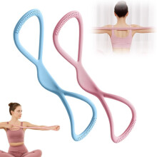 (Pink 25P+Blue 25P, -) Odporové gumy Figure 8 2025 s rukojeťmi, celotělová jóga