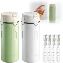 (White+Green, -) 2026 4 in 1 Travel Dispenser Bottle, 30ml Leak Proof White