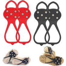 (Black+Red, Adult) Picos antideslizantes universales 2025, 5 dientes