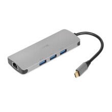 Dockningsstation USB-hub iBOX IUH3RJ4K RJ45 HDMI SD PD100W