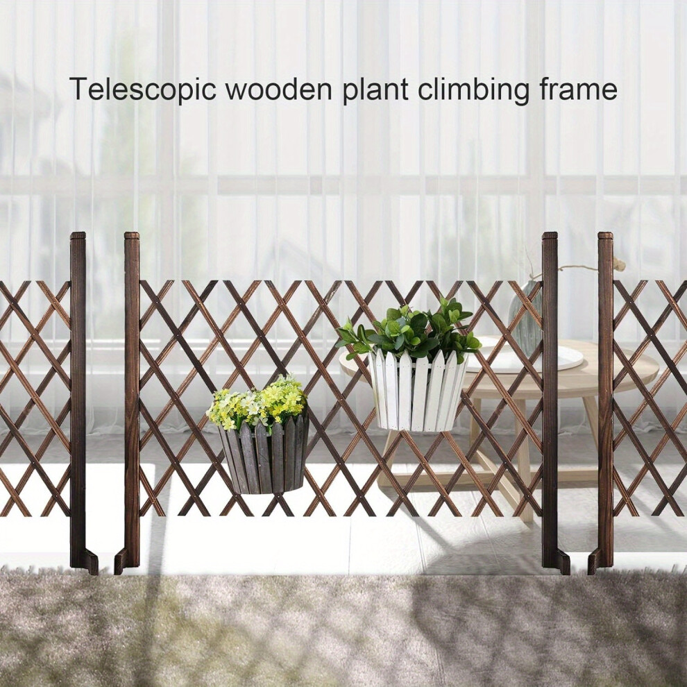(Variant1) Garden Fence Gate Expanding Trellis Retractable Gate Expanding Fence Freestanding Wooden Trellis Fence Garden Screen 5032130968047