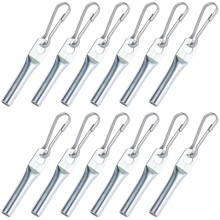Lot de 12 Attaches Galvanisées pour Embouts de Corde avec Crochets Simples de 8 mm pour Bâche de Remorque