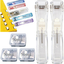 (2pcs-white(include 150pcs Clips), -) Θήκη κάρτας, PU