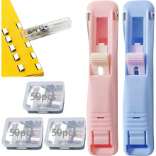 (Blue-pink(include 150pcs Clips), -) Θήκη κάρτας, PU