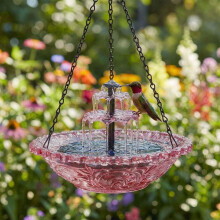 (Purple, -) Fontaine oiseaux solaire, violet