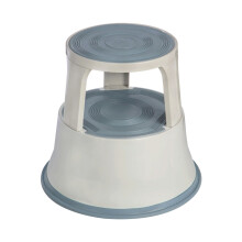 (One Size) 2 Tier Light Grey Step Stool