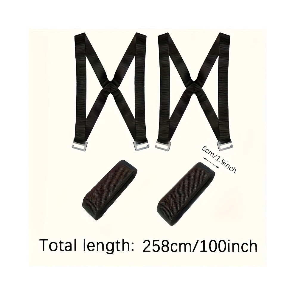 (Black, 4Pcs) 4Pcs Heavy-Duty Furniture Moving Straps, Adjustable Black Shoulder Straps, Reinforced Polyester Webbing, Securely 5032130967958