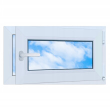 PVC-Fenster weiß 70x40 RECHTS, neues 700x400 mm Dreh-Kipp-Fenster mit Doppelverglasung RU