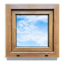 PVC-Fenster Goldene Eiche 50x50 RECHTS neu 500x500 mm Dreh-Kipp-Doppelverglasung