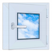 PVC-vindue STANDARD hvid 40x40 cm HØJRE ny 400x400 mm sideåbning