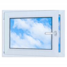 PVC-Fenster weiß 80x60 LINKS neu 800x600 mm Dreh-Kipp-Doppelverglasung