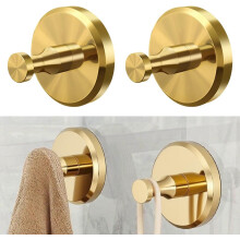(Gold-B, -) 2026 2 Black Stainless Steel Suction Cup Hooks, Wreath Holder
