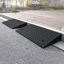 (2pcs-50*32*13cm) 2pcs Premium Household Rubber Anti-Slip Threshold Ramp Mat 50*32*13cm | Threshold Step Transition Mat | Universal Ramp