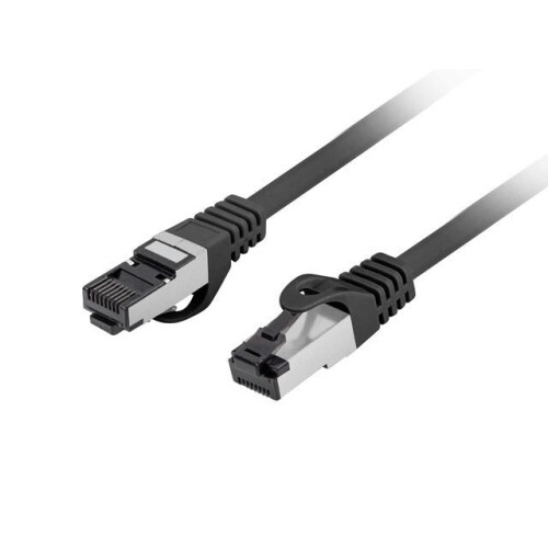 Patchkabel Lanberg S/FTP kat.8.1 0,25m LSZH CU fluke bestået sort