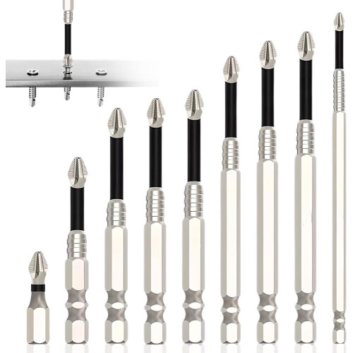 (9 Pcs, -) 6 embouts magnétiques, 25-150mm