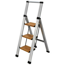 3-stufige Leiter für Zuhause | Klappbar – Aluminium – ILILO FIT SW