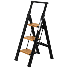 3-stufige Leiter für Zuhause | Zusammenklappbar – Aluminium – ILILO FIT BW Pro Plus